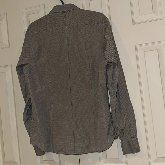 Thomas PINK Shirt Dress Button Down Super Slim checkered Long Sleeve shirt - Picture 9 of 12